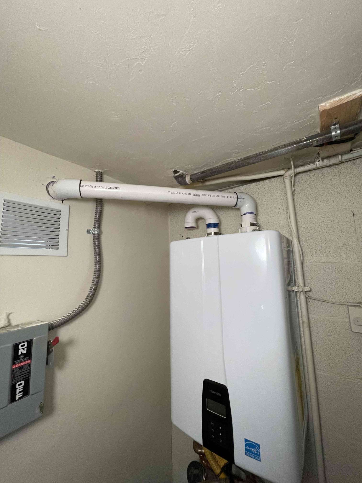 Energy Star water heater after installation.
