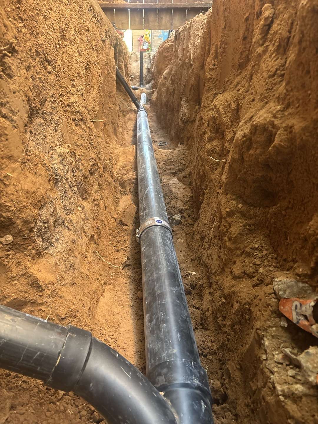 sewer line in the ground